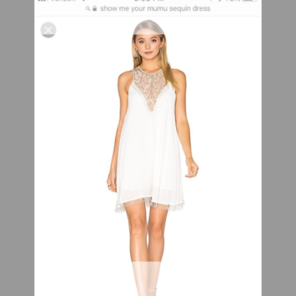 Show Me Your Mumu Liza Dress Small White